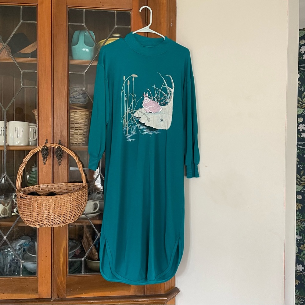 VINTAGE KITTENS SWEATSHIRT DRESS